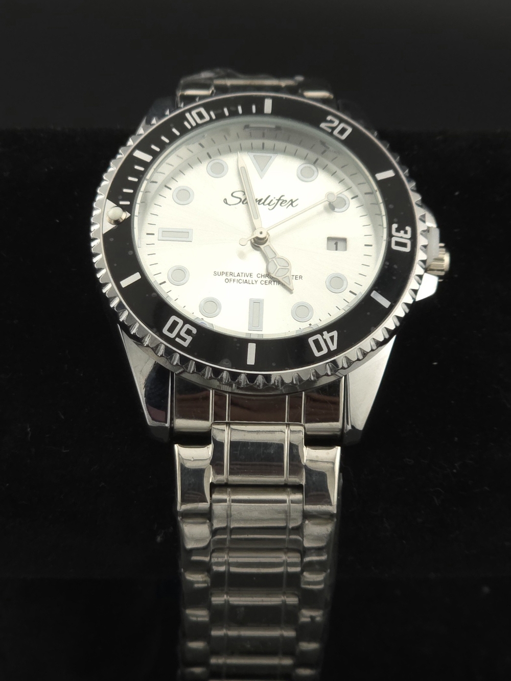 Seadifex Stainless Steel  Watch with Black Bezel